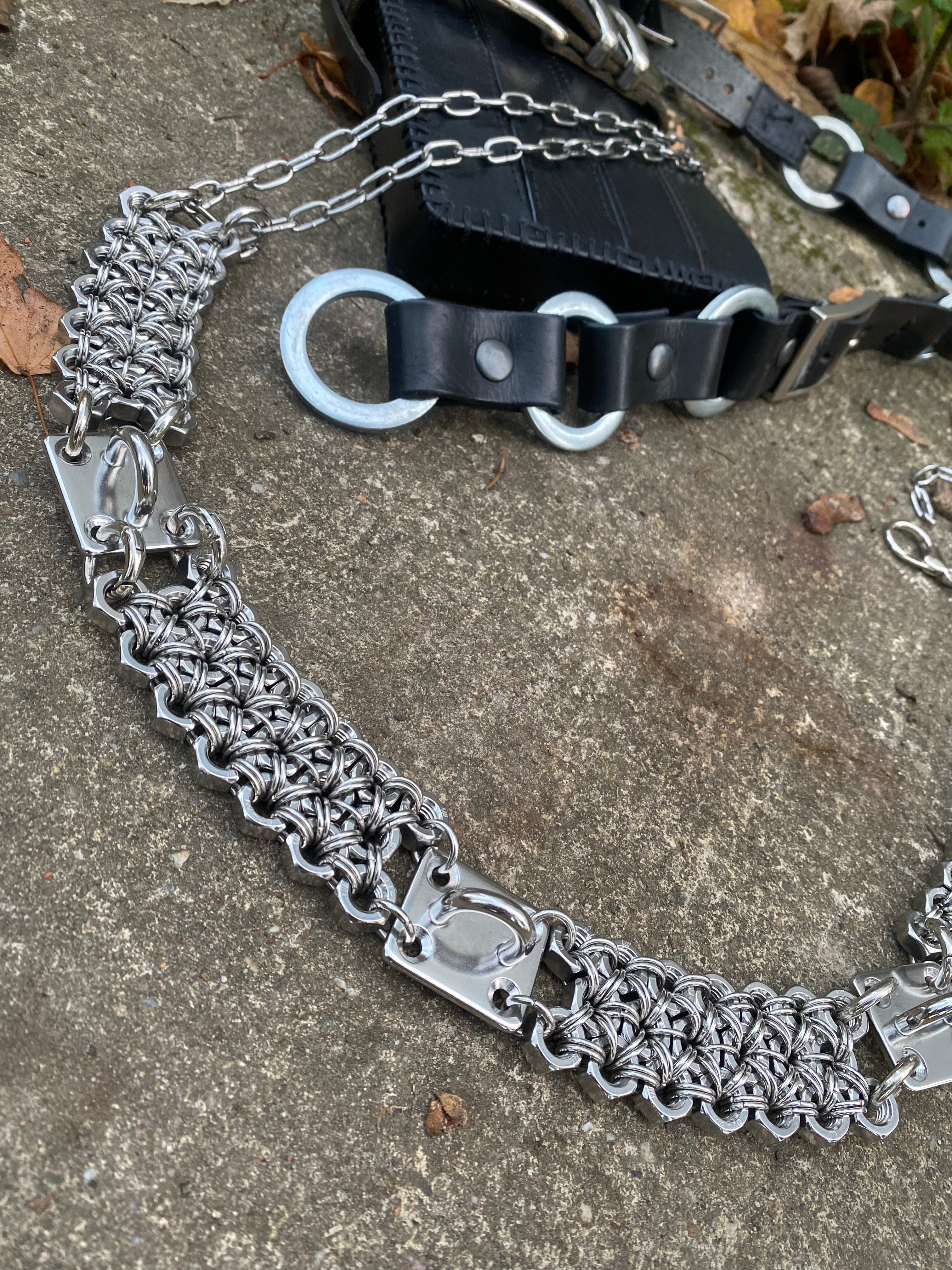 Industrial Metal Weave Belt and Choker (2-in-1 Design)